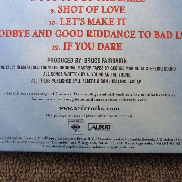 AC/DC The Razors Edge CD 2003 Remaster Digipak Booklet EPIC Records Rock EUC - Picture 5 of 14